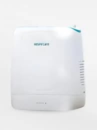 White wireless router with teal accents on a light gray background